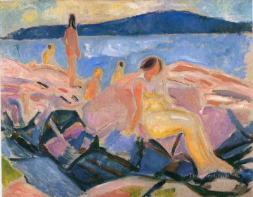 Expressionism Painting - high summer ii 1915 Edvard Munch Expressionism
